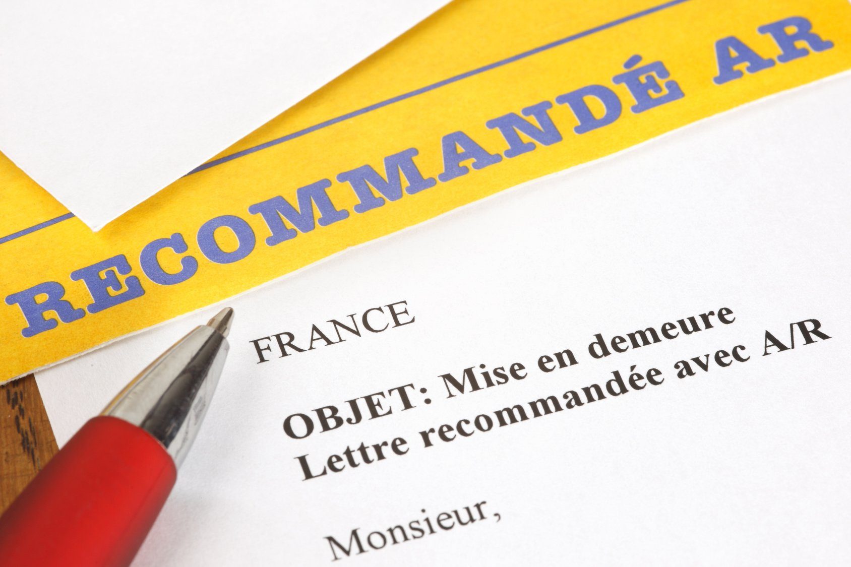 Lettre recommandée mise en deumeure Mise en demeure recommandé