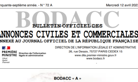 BODACC : Bulletin Officiel des Annonces Civiles et Commerciales