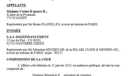 Cour d’appel de Paris du 8 février 2024 – RG – 22/20462 : Condamnation d’une banque